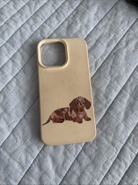 iPhone 13 Pro Beige Dachshund Phone Case - Unbranded